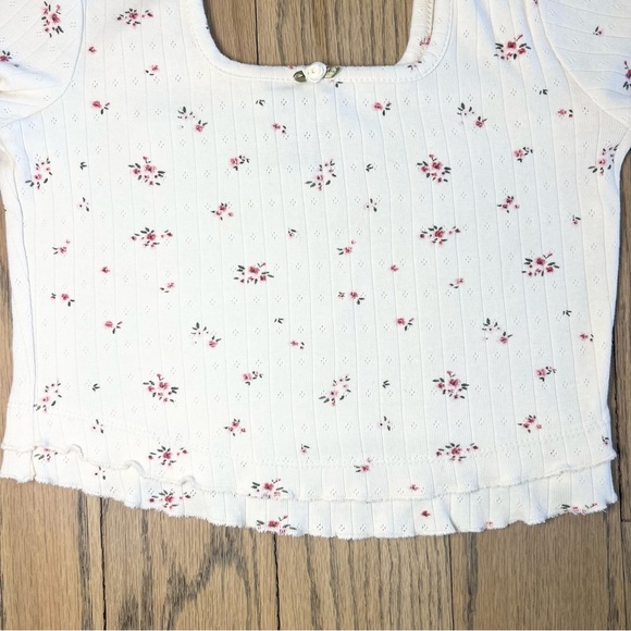 RSQ Tilly’s Girls Print Floral Rosette Crop Length Tee Size Large Girls Sizing - Picture 5 of 10